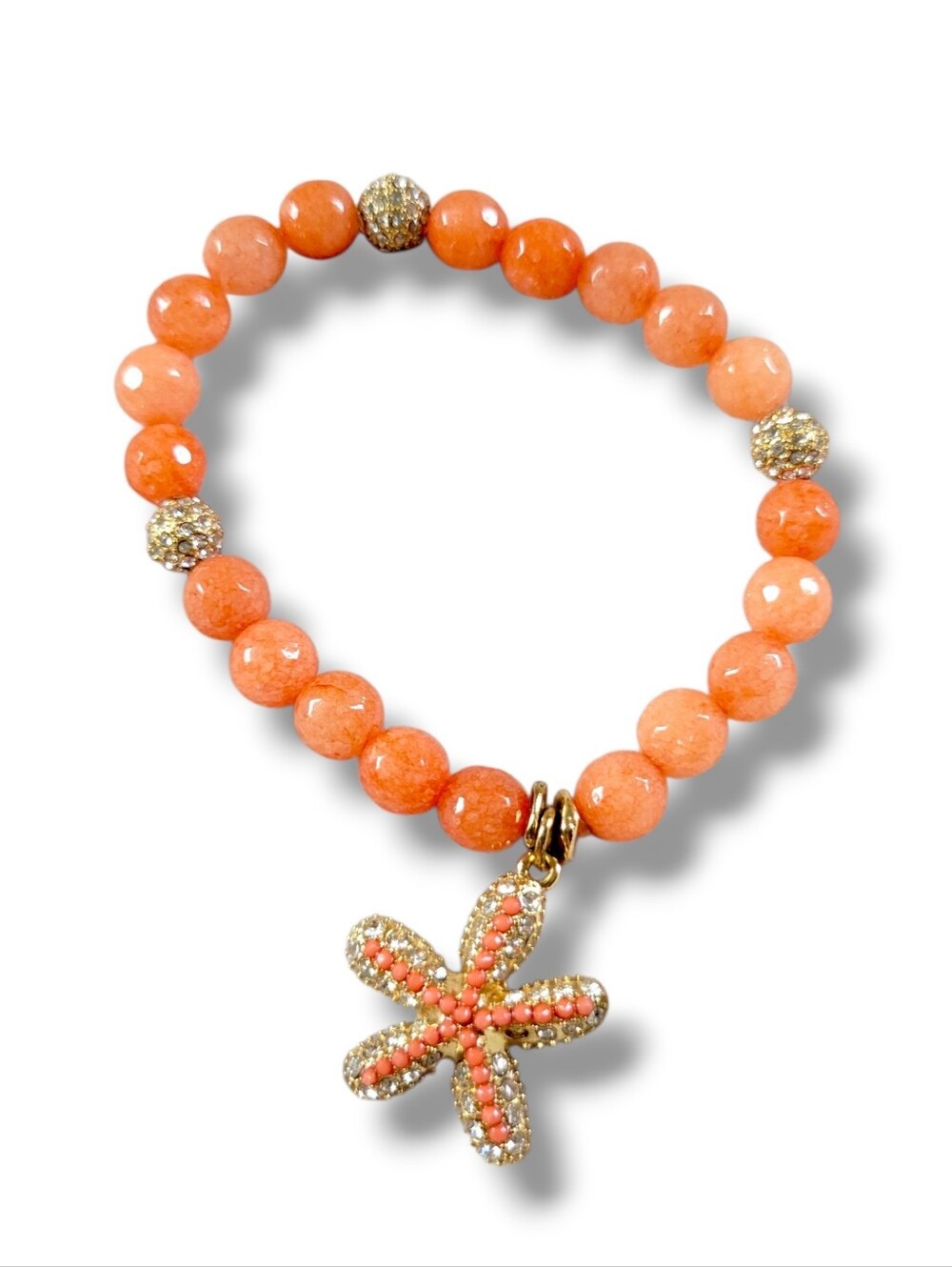 Tommy Bahama | Cute Pave Coral Starfish Charm Stretch Bracelet - Picture 2 of 9